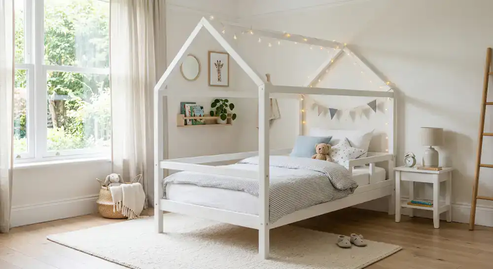 Nimbus House Bed frame in white